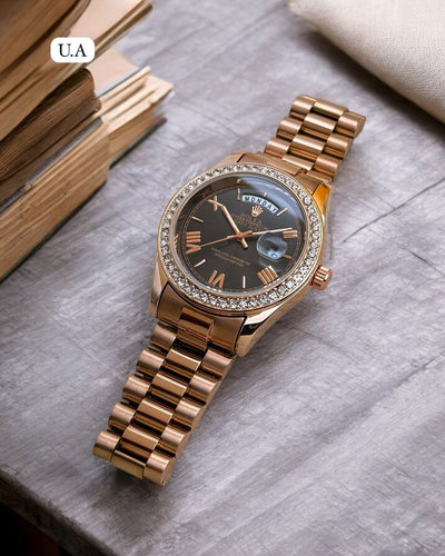 ROLEX DIAMOND BREZEL ROSE GOLD TRENDLUXE