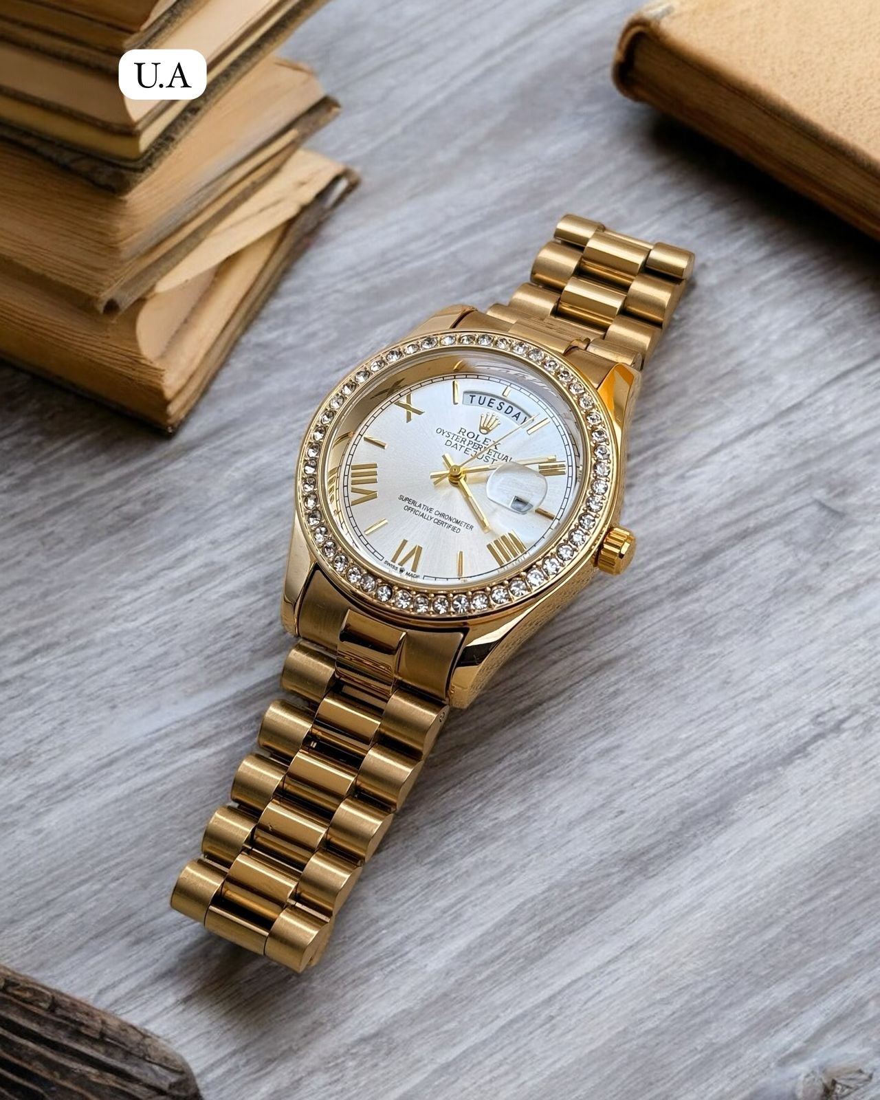 ROLEX DIAMOND BREZEL ROSE GOLD TRENDLUXE